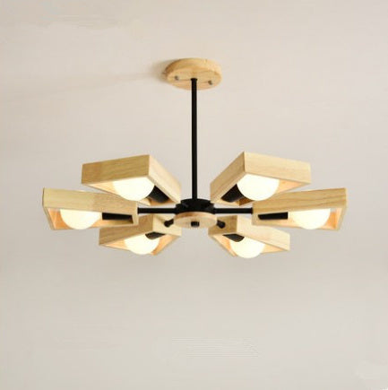 Lustre de chambre en bois massif