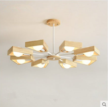 Lustre de chambre en bois massif