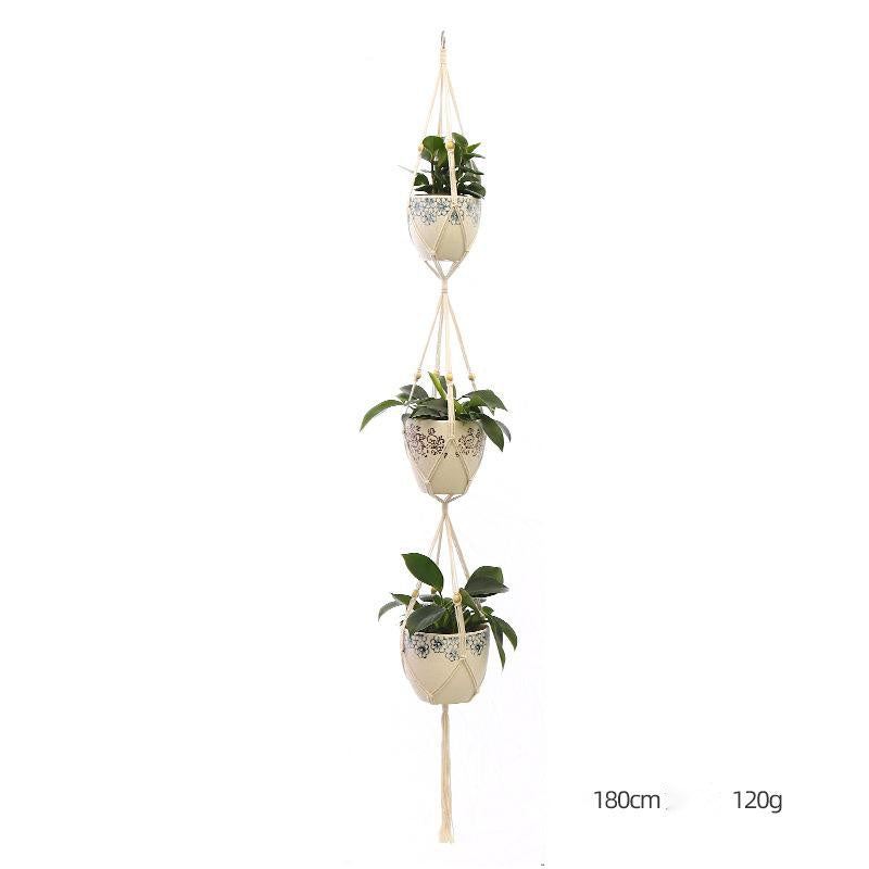 Suspension pour plante tricotée à la main – Filet décoratif personnalisé