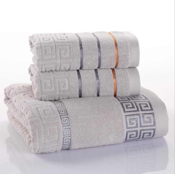 Lot de 3 Serviettes 100% Coton – Douces et Absorbantes