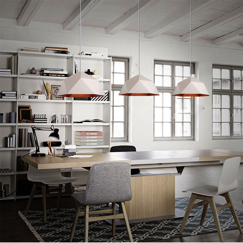 Suspension Géométrique Colorée – Petite Lampe Créative Design