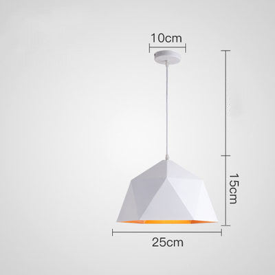 Suspension Géométrique Colorée – Petite Lampe Créative Design
