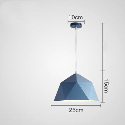 Suspension Géométrique Colorée – Petite Lampe Créative Design