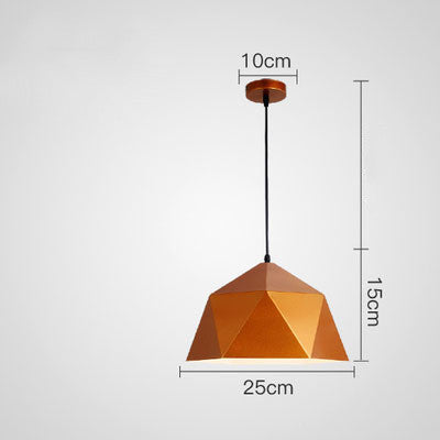 Suspension Géométrique Colorée – Petite Lampe Créative Design