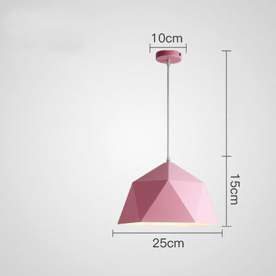 Suspension Géométrique Colorée – Petite Lampe Créative Design