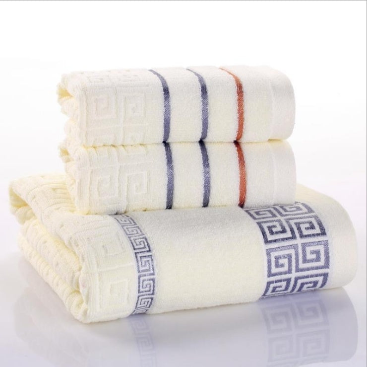 Lot de 3 Serviettes 100% Coton – Douces et Absorbantes