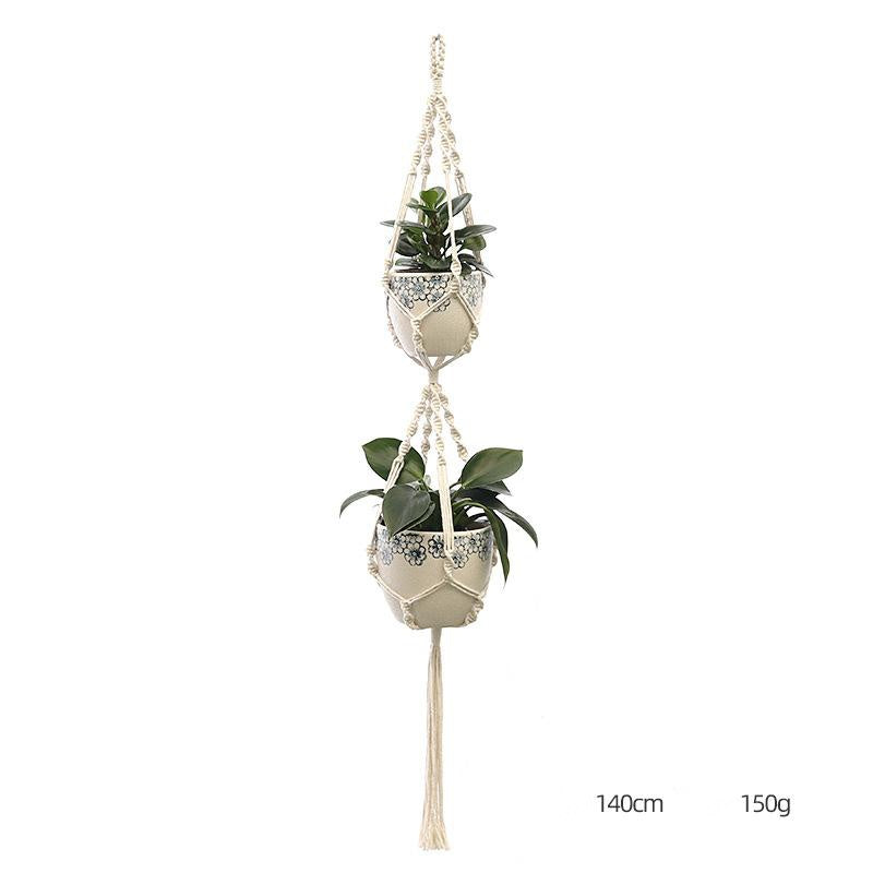 Suspension pour plante tricotée à la main – Filet décoratif personnalisé