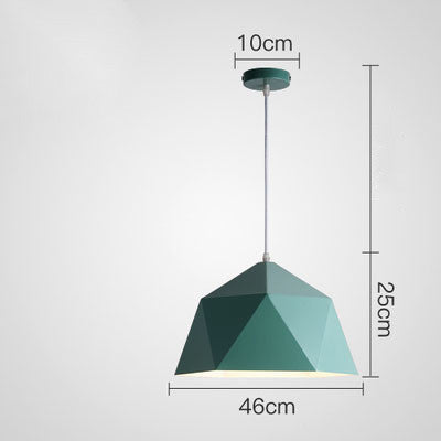 Suspension Géométrique Colorée – Petite Lampe Créative Design