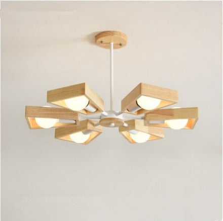 Lustre de chambre en bois massif