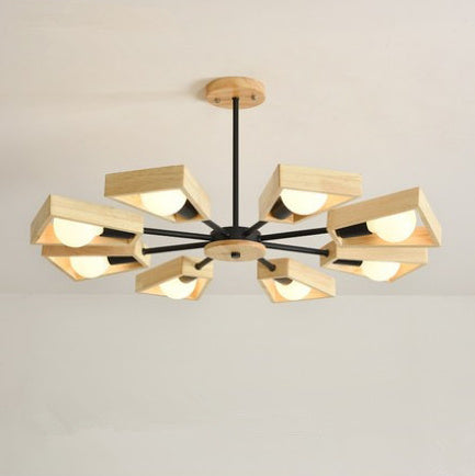 Lustre de chambre en bois massif