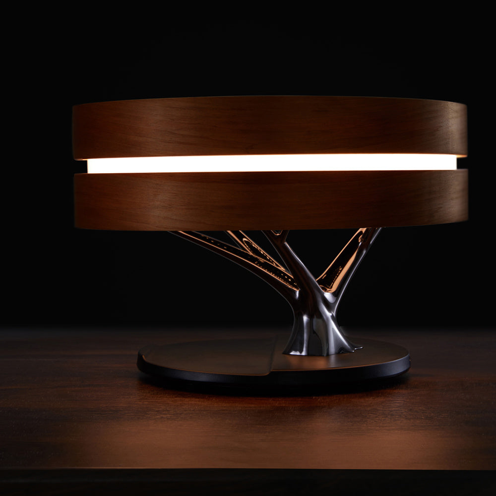 Lampe Connectée avec Haut-Parleur Bluetooth – Éclairage LED, Charge Sans Fil et WiFi