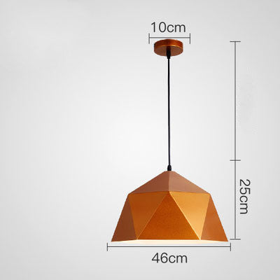 Suspension Géométrique Colorée – Petite Lampe Créative Design
