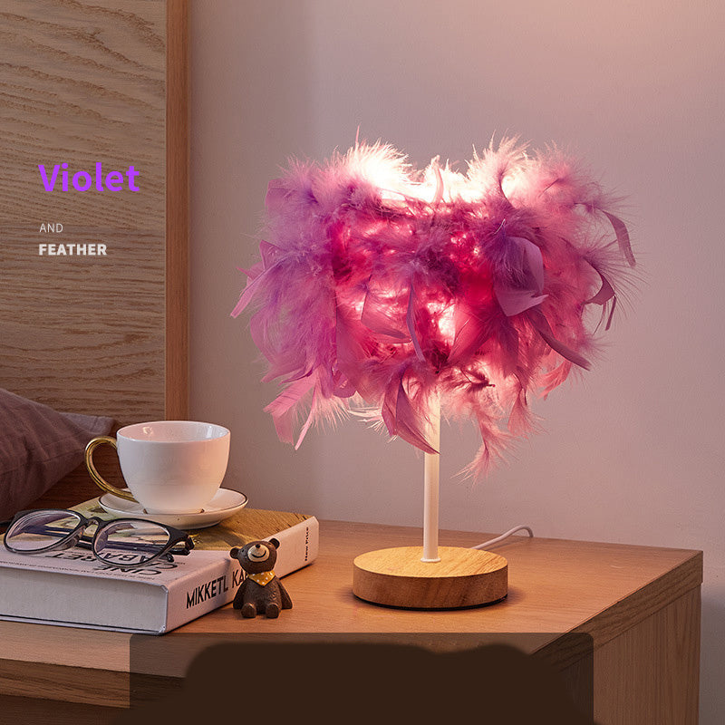 Lampe en Plumes – Ambiance Douce & Élégante