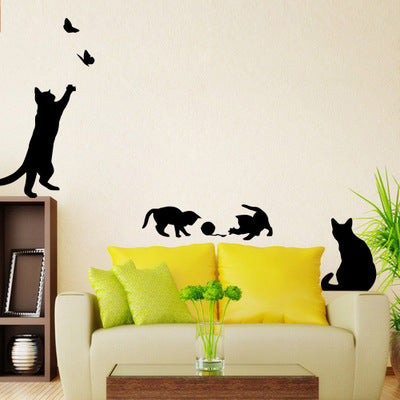 Autocollants muraux chat – Stickers décoratifs repositionnables
