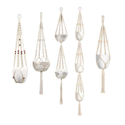 Suspension pour plante tricotée à la main – Filet décoratif personnalisé