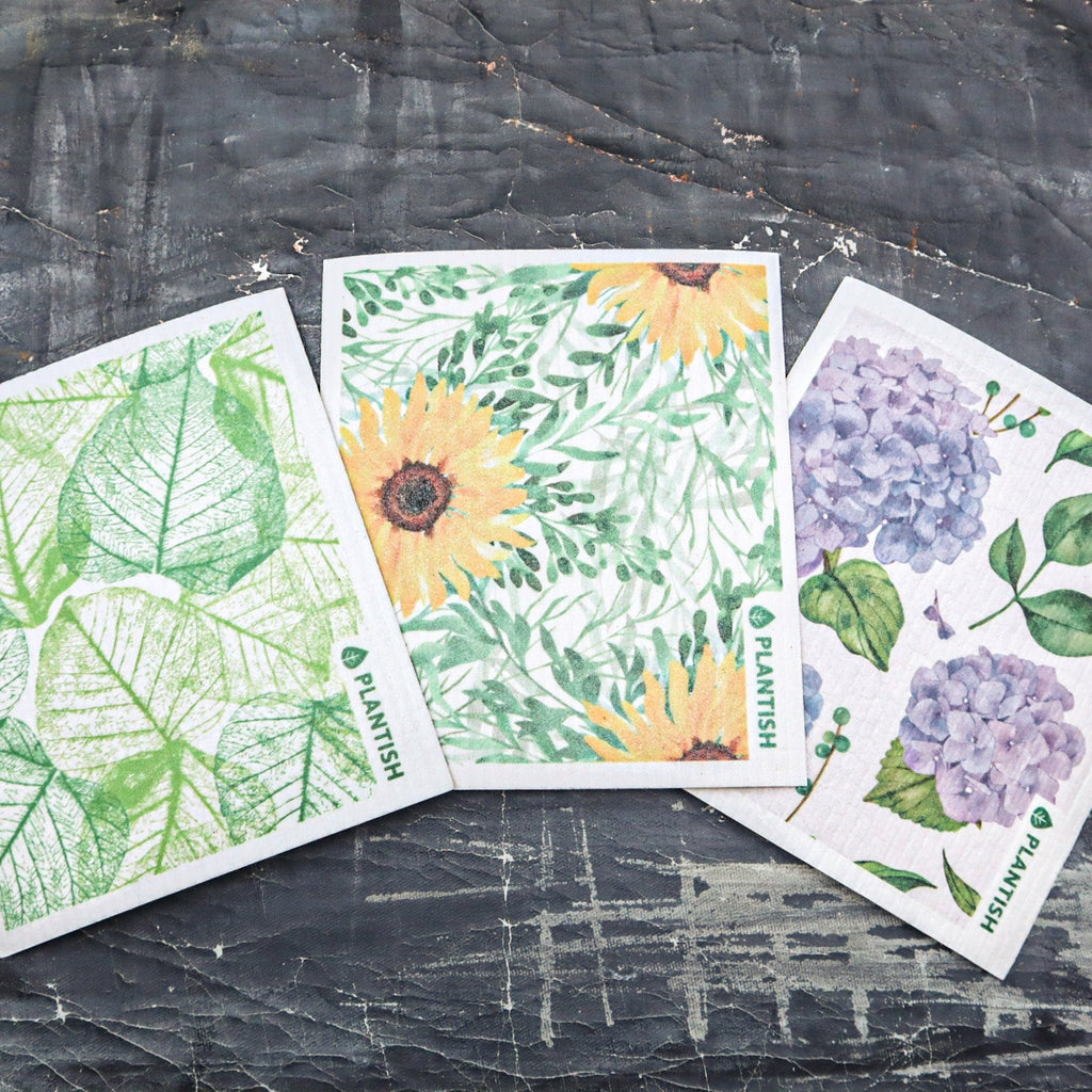 Floral Bursts - Swedish Sponge Cloth Set