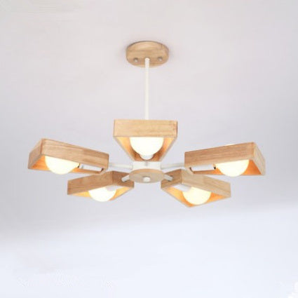 Lustre de chambre en bois massif