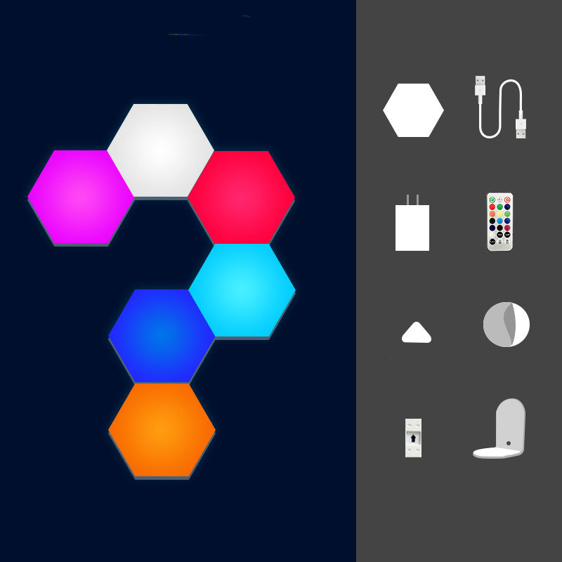 Lampe Murale Gaming LED – Panneaux Modulaires Colorés & Intelligents